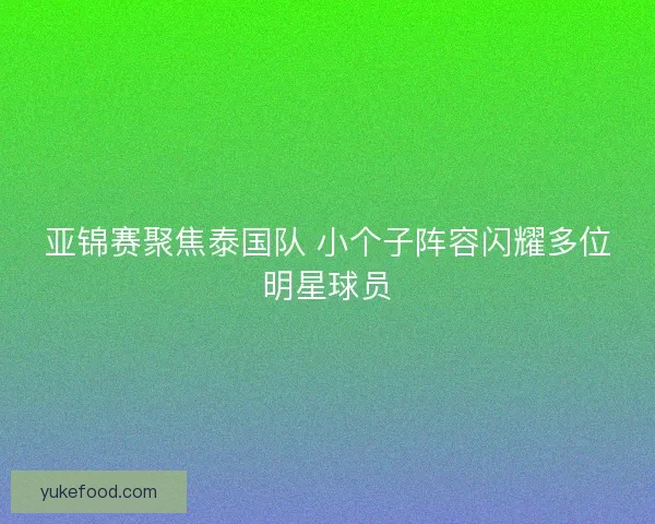 亚锦赛聚焦泰国队 小个子阵容闪耀多位明星球员
