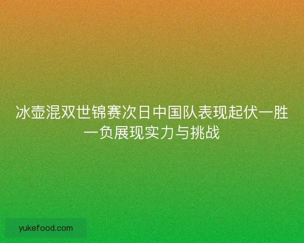 冰壶混双世锦赛次日中国队表现起伏一胜一负展现实力与挑战